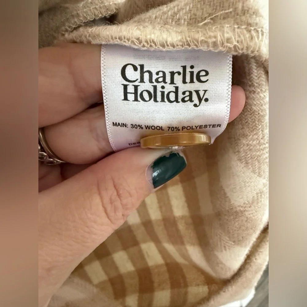 Charlie Holiday Wool-Blend Preston Shacket, size US4. - Picture 10 of 10